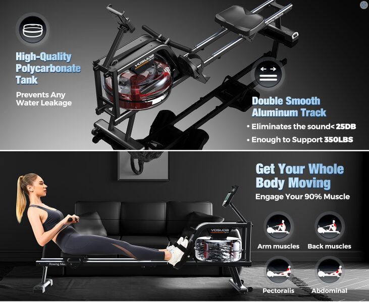 YOSUDA Magnetic-Water Rowing Machine