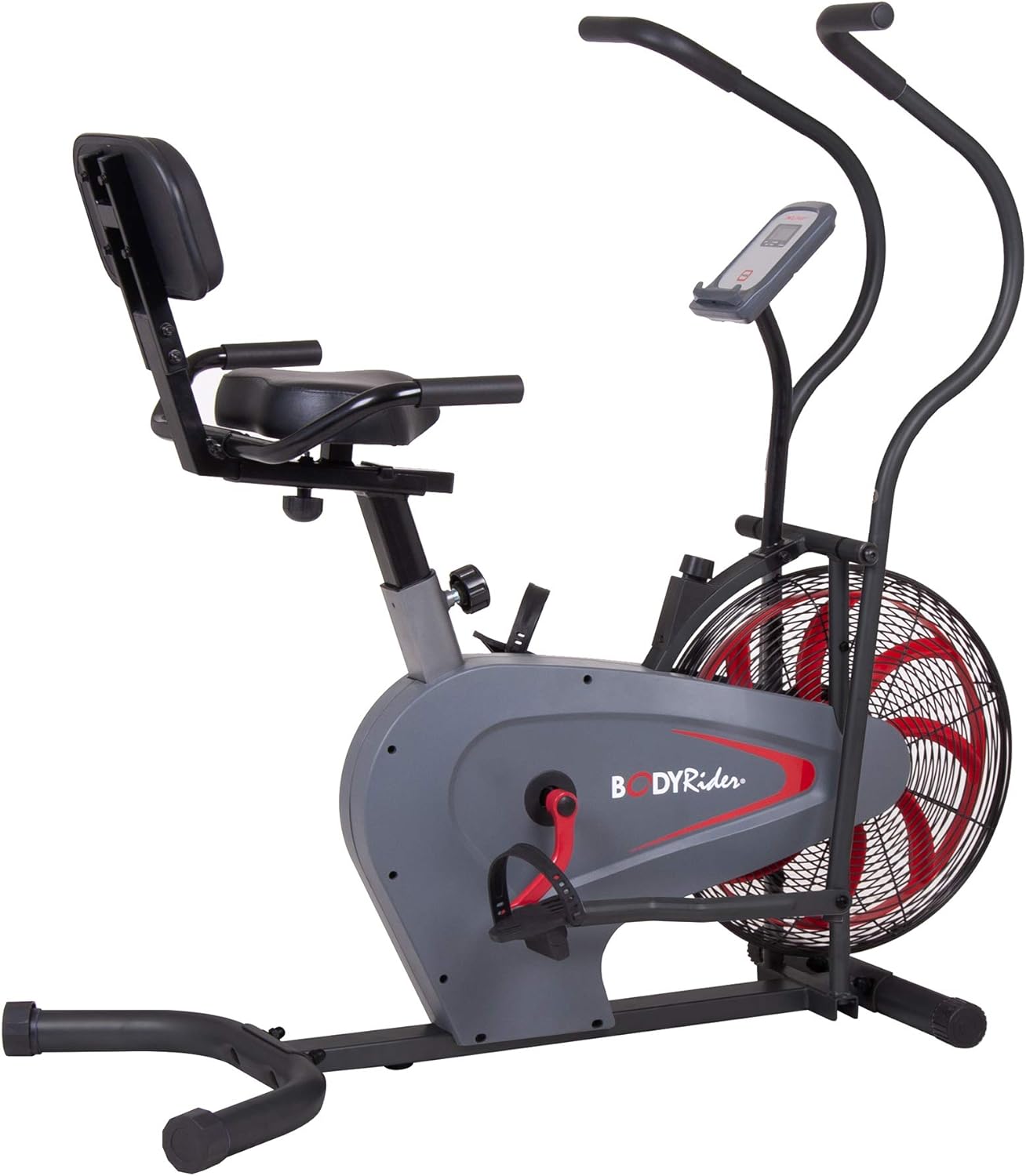 BRF980, Upright Air Resistance Fan Bike with Curve-Crank Technology and Back Support