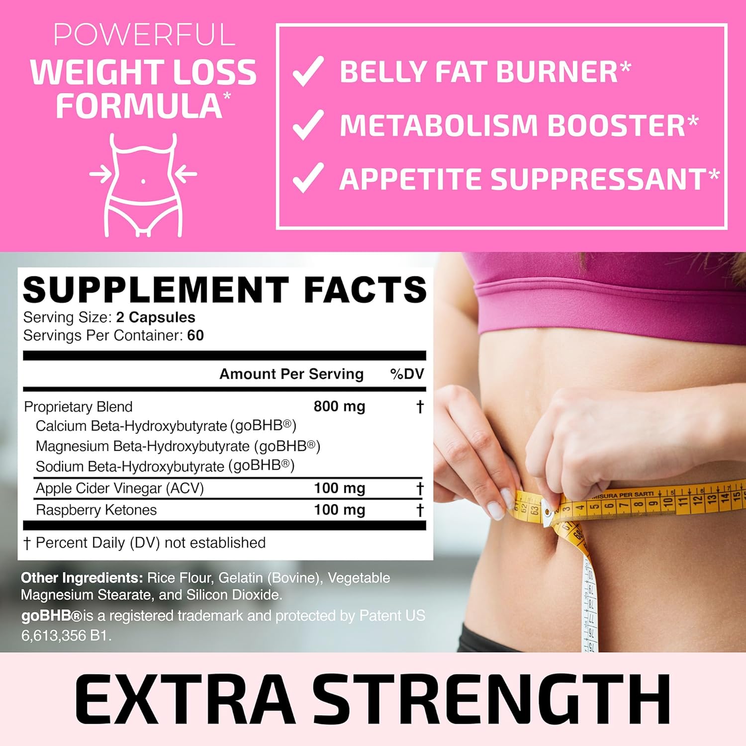 Fat Burners For Women | Weight Loss Pills for Women Belly Fat | Raspberry Ketones | Appetite Suppressant  Metabolism Booster | Back Fat Reducer  Bloating Relief | Diet Pills for Fast Result 60 Ct.