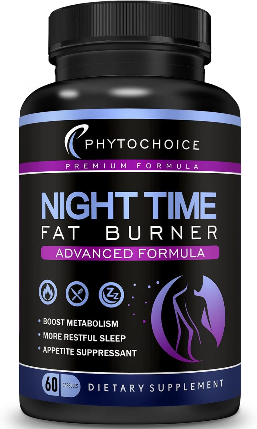 Night Time Weight Loss Pills -Carb Blocker Appetite Suppressant with Melatonin-Fat Burner Diet Pills that Work Fast for Women-Nighttime Metabolism Booster-Overnight Fat Burning Pills-1 Pack