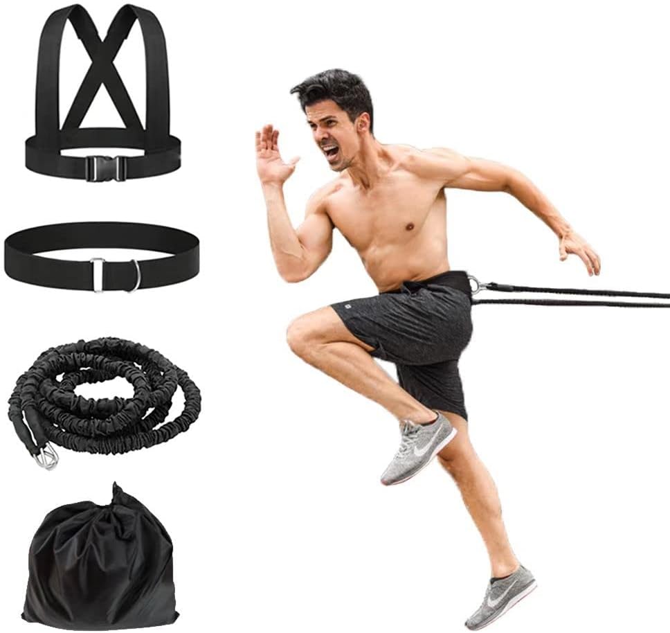 Resistance Explosive Training Rope Force Acceleration Speed Cord Improve Power, Agility, Strength Track and Field Equipment Football Multi-Directional Training Equipment …