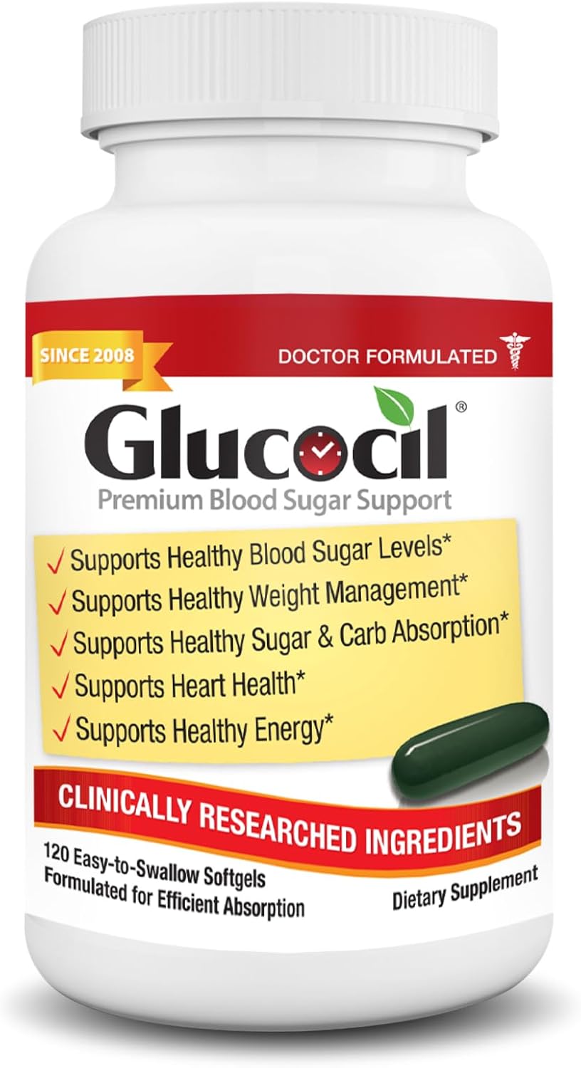 Glucocil – Premium Blood Sugar Support - Over 2 Million Bottles Sold - Supports The 3 Essentials for Healthy Blood Sugar - Since 2008, with Berberine, Proprietary Mulberry Leaf, and More