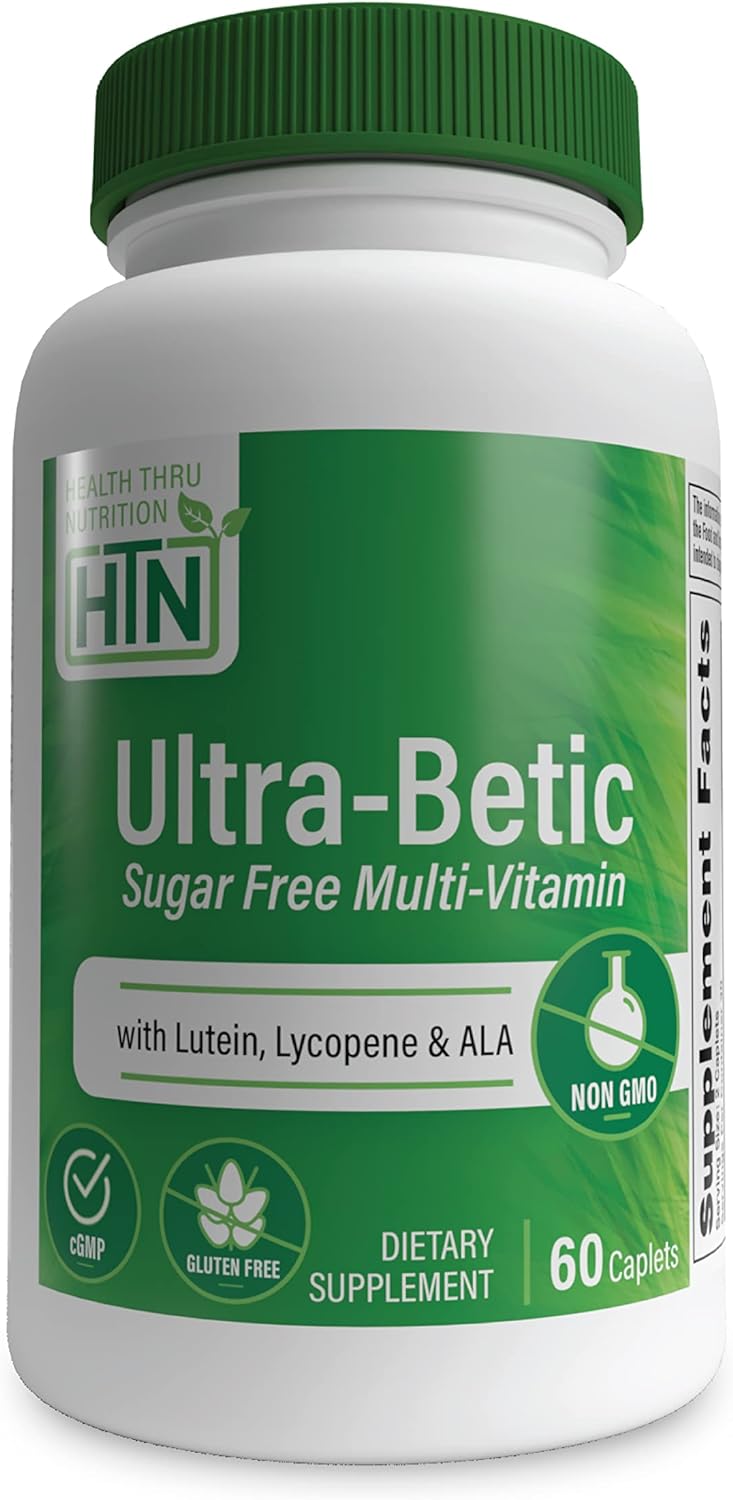 Health Thru Nutrition Ultra-Betic Multivitamin 60 Count | Supports Nerve, Vision, Energy | with ALA, Lycopene | Non-GMO, Clean Label | Third-Party Tested for Quality